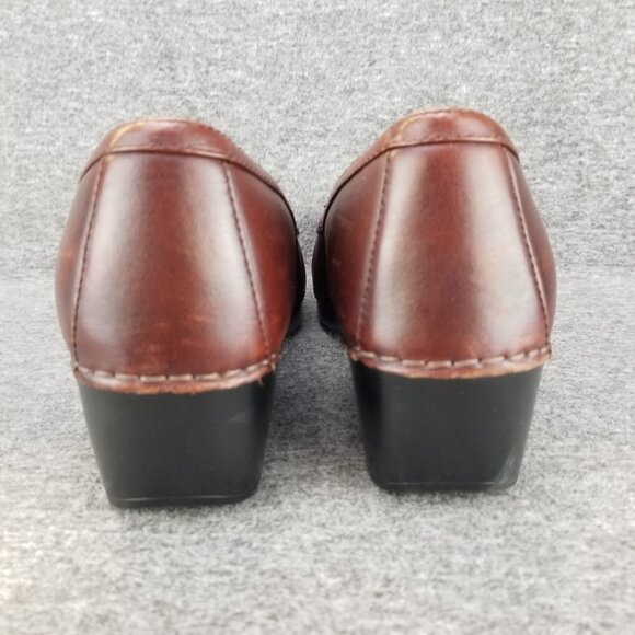 ✅Dansko Tilda Clogs Burgundy Leather Stretch Criss Cross Straps US 10.5-11 EU 41 - Picture 8 of 10